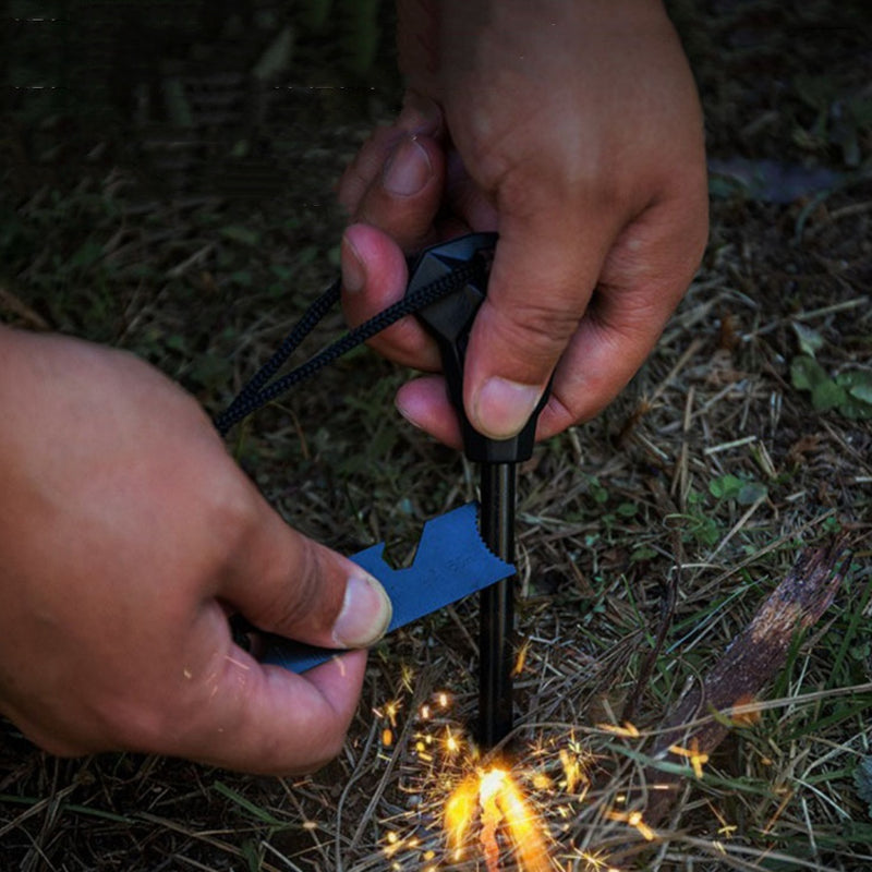 Multifunctional Flint Fire Starter with Survival Tools
