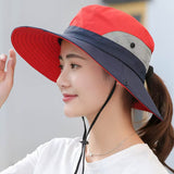Colour-Matched Wide-Brim Sun Hat for Travel, M 56–58cm