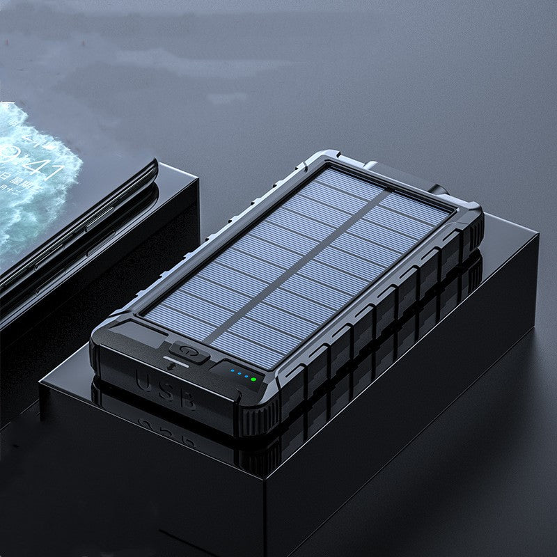 Solar Power Bank with 20,000mAh Capacity for Outdoor Charging
