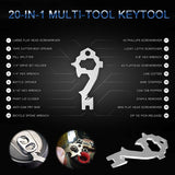20-in-1 Stainless Steel Pocket Multitool Keyring