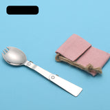 Folding Camping Spoon and Fork in Stainless Steel