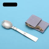 Folding Camping Spoon and Fork in Stainless Steel