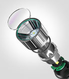 Waterproof Pulse Lighter with Compass & Three-Speed Torch