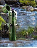 Waterproof Pulse Lighter with Compass & Three-Speed Torch