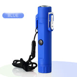 Waterproof Pulse Lighter with Compass & Three-Speed Torch