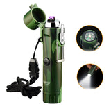 Waterproof Pulse Lighter with Compass & Three-Speed Torch