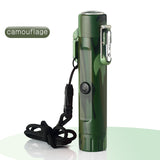 Waterproof Pulse Lighter with Compass & Three-Speed Torch
