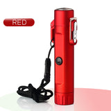 Waterproof Pulse Lighter with Compass & Three-Speed Torch