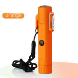 Waterproof Pulse Lighter with Compass & Three-Speed Torch