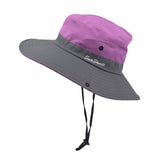 Colour-Matched Wide-Brim Sun Hat for Travel, M 56–58cm