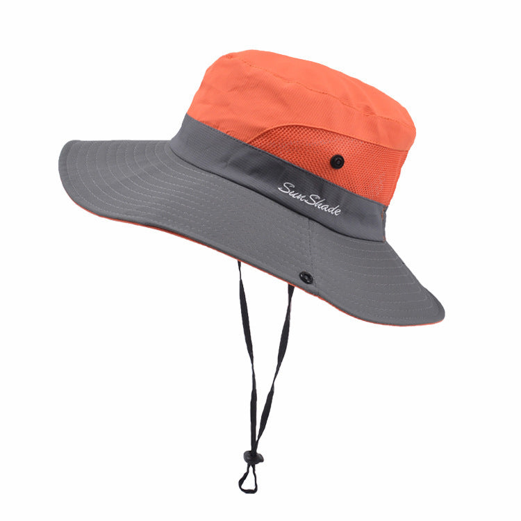 Colour-Matched Wide-Brim Sun Hat for Travel, M 56–58cm