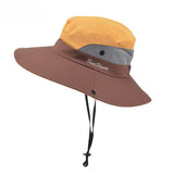 Colour-Matched Wide-Brim Sun Hat for Travel, M 56–58cm