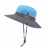 Colour-Matched Wide-Brim Sun Hat for Travel, M 56–58cm