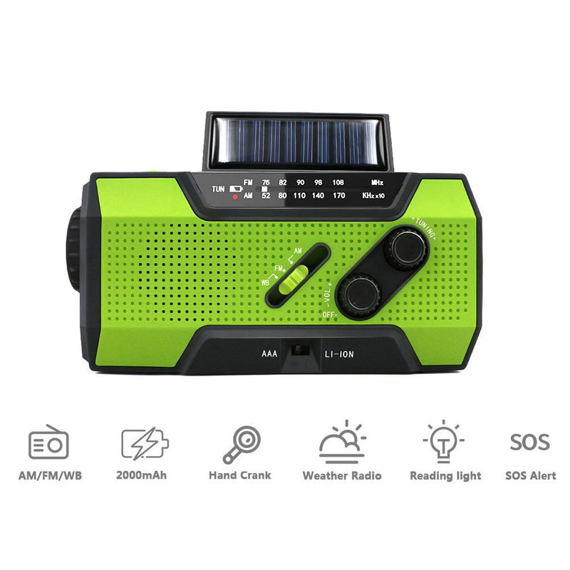 Hand-Crank Solar Emergency Radio with Torch and Power Bank