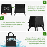 Portable Wood-Burning Camp Stove – Detachable Wrought Iron Panels