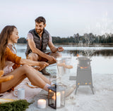 Portable Wood-Burning Camp Stove – Detachable Wrought Iron Panels