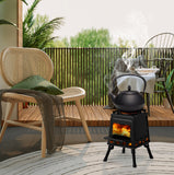Portable Wood-Burning Camp Stove – Detachable Wrought Iron Panels
