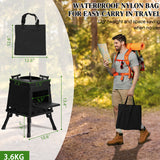 Portable Wood-Burning Camp Stove – Detachable Wrought Iron Panels
