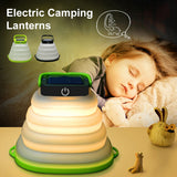 Collapsible Solar Camping Lantern, IP68 Waterproof USB Rechargeable