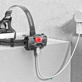 Rechargeable Long-Range LED Head Torch, 20 W, 200–500 m Beam