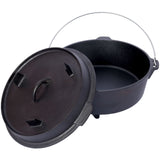 Cast Iron Camp Dutch Oven with Legs and Skillet Lid