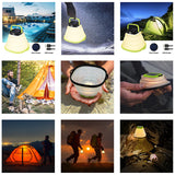 Collapsible Solar Camping Lantern, IP68 Waterproof USB Rechargeable
