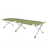 Folding Aluminium Camp Cot with Carry Bag – Army Green