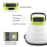Collapsible Solar Camping Lantern, IP68 Waterproof USB Rechargeable