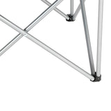Folding Camping Chair – Grey Frame, Off-White