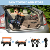 Collapsible Camping Wagon with Canopy – 480 lb, 7 in All-Terrain Wheels