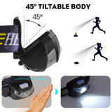 USB Rechargeable Motion Sensor Head Torch with Three Modes