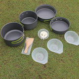 Portable Aluminium Camping Cookware Set for 2–3 People