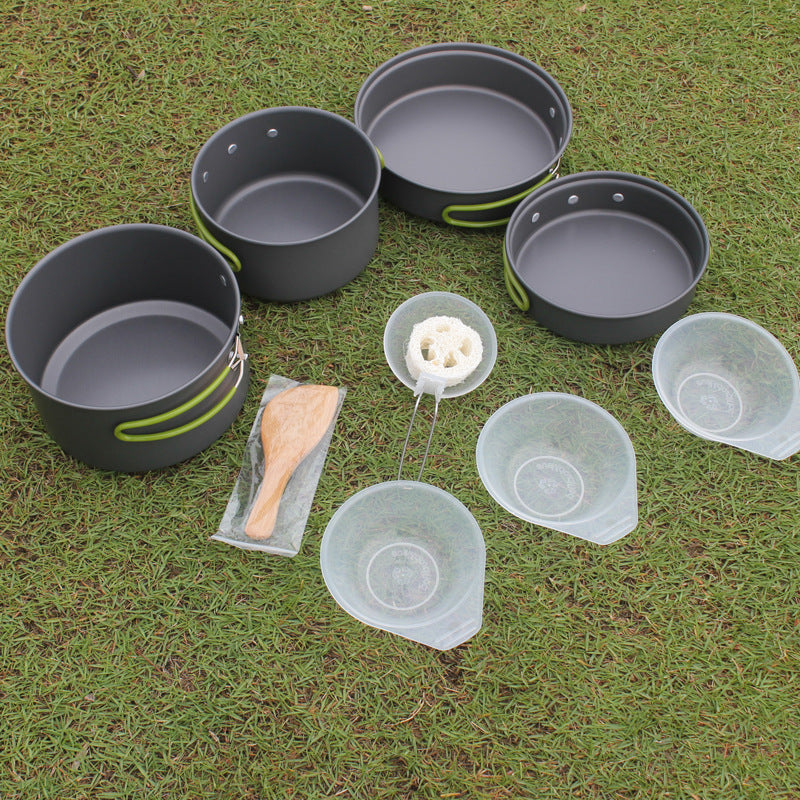 Portable Aluminium Camping Cookware Set for 2–3 People
