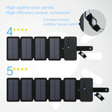 Folding Solar Panel Charger, 5V 2.1A USB Output