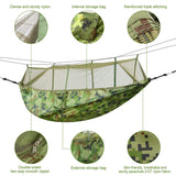 Double Camping Hammock with Mosquito Net