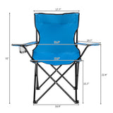 Compact Folding Camp Chair – Blue