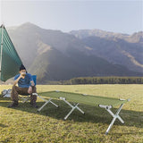 Folding Aluminium Camp Cot with Carry Bag – Army Green