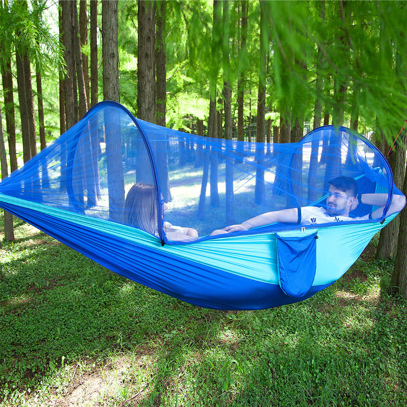 Pop-Up Camping Hammock with 210T Nylon Mosquito Net