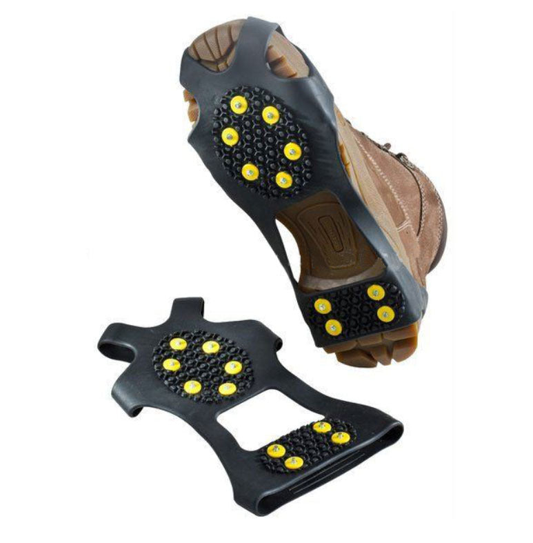 10-Tooth Ice Grips for Hiking and Snow, TPR Crampons