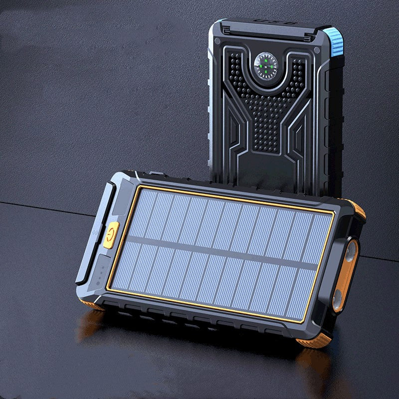 Solar Power Bank with 20,000mAh Capacity for Outdoor Charging