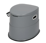 Portable Camping Toilet with Non-Slip Mat – Grey
