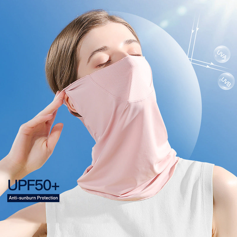 Breathable UV Face and Neck Gaiter with Ear Loops