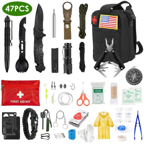 47-Piece Survival Kit in Oxford Pouch