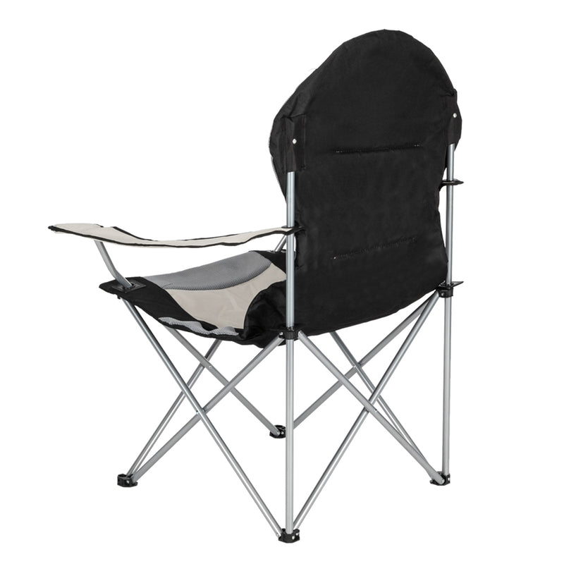 Folding Camping Chair – Grey Frame, Off-White