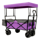 Collapsible Camping Wagon with Canopy – 480 lb, 7 in All-Terrain Wheels
