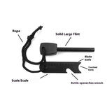 Multifunctional Flint Fire Starter with Survival Tools