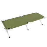 Folding Aluminium Camp Cot with Carry Bag – Army Green