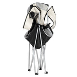 Folding Camping Chair – Grey Frame, Off-White
