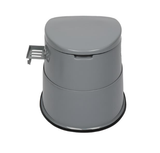Portable Camping Toilet with Non-Slip Mat – Grey