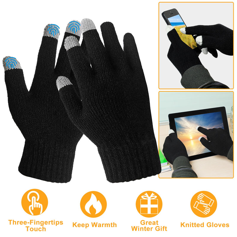 Touchscreen Knitted Winter Gloves – Unisex